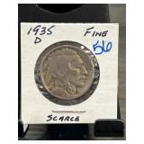 1935-D Buffalo Nickel, Fine Condition