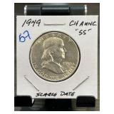 1949 Franklin Half Dollar CH. AU