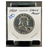 1960 Franklin Half Dollar Choice Proof Coin