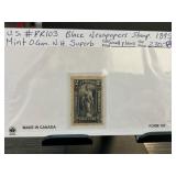 1895 US #PR103 Black Newspaper Stamp