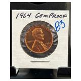 1964 Lincoln Cent Gem Proof Coin