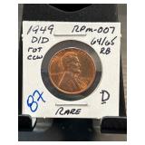 1949-D/D Lincoln Cent With RPM-007