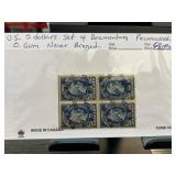 US $5 Documentary Stamps Block
