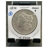 1879 Morgan Silver Dollar Coin