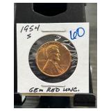 1954-S Lincoln Cent Gem Red Uncirculated