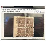 1938 US Jackson 7-Cent Plate Block Stamps