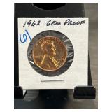 1962 Gem Proof Lincoln Cent Coin
