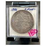 1896 Morgan Silver Dollar Coin in Fine Condition