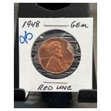 1948 Lincoln Wheat Cent Gem Red Uncirculated