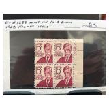 US #1288 Mint Plate Block 1968 Holmes Issue