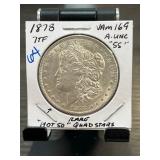 1878 Morgan Dollar VAM-169 Rare Quad Stars