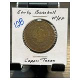 Early Baseball Copper Token VF/EF