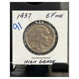 1937 Buffalo Nickel in High Grade