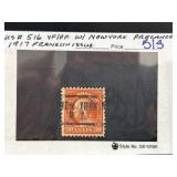 1917 30-Cent Franklin Stamp with NY Precancel