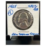 1965 Jefferson Nickel Gem Proof SP67/68