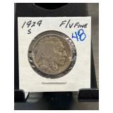 1929-S Buffalo Nickel in Fine/Very Fine Condition