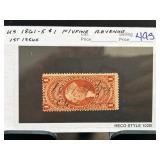 1861 US 5-Cent Revenue Stamp First Issue