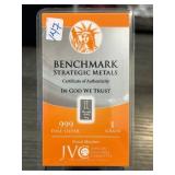 Benchmark Strategic Metals Fine Silver Bar