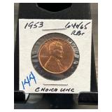 1953 Lincoln Wheat Cent Choice Uncirculated