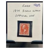 1879 3-Cent Washington Official Use Stamp