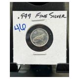 .999 Fine Silver Florida Gator Coin