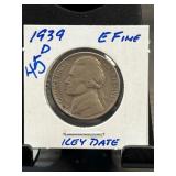 1939-D Jefferson Nickel, Key Date