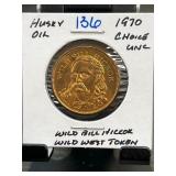 1970 Husky Oil Wild Bill Hickok Token