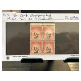 US 1/2 Cent Overprint Mint Stamp Set