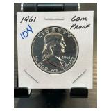 1961 Franklin Half Dollar Proof Coin