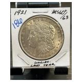 1921 Morgan Silver Dollar, Uncirculated