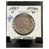 1937-D Buffalo Nickel in High Grade