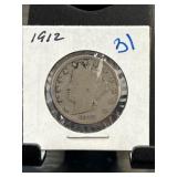 1912 Liberty Head Nickel Coin in Holder