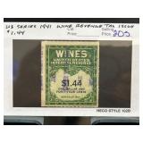 US 1941 Wines Revenue Tax Issue Stamp