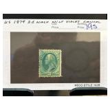1879 U.S. 3c Green Stamp with Violet Cancel