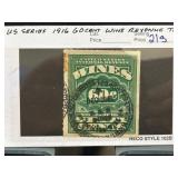 1916 US 60-Cent Wine Revenue Tax Stamp