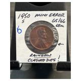 1950-S Mint Error Lincoln Cent