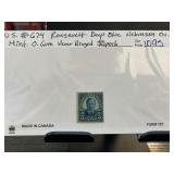 US #674 Roosevelt Deep Blue Stamp