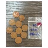 1911 Wheat Cents Collection Lot of 10