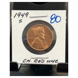 1949-S Lincoln Wheat Cent, Red, Uncirculated