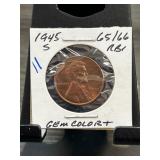1945-S Lincoln Wheat Cent in Gem Condition