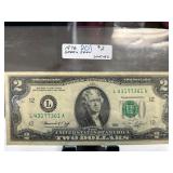 1976 $2 Green Seal U.S. Note in UNC Condition
