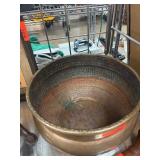 Hand-Hammered Copper Bowl with Decorative Rim