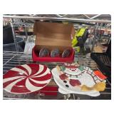 Fitz and Floyd Platter and Williams Sonoma Stamps