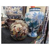 Two Decorative Chinese Vases with Markings