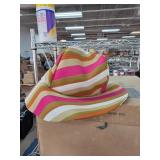 Striped Multicolor Wide-Brim Hat