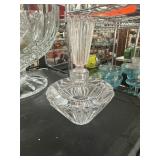 Clear Cut Glass Perfume Bottle with Stopper