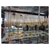 Gold-Tone Stemmed Glasses