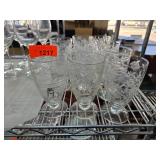 Etched Floral Glass Goblets