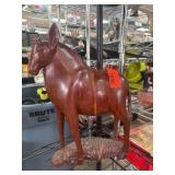 14.25-Inch Tall Hand-Carved Wooden Animal Sculptur