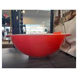 Red Pyrex Ovenware Bowl